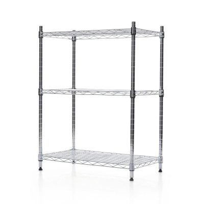 Estantería con 3 Niveles 34 x 59 x 76 cm Capacidad 750 lb Color Cromo