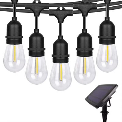 Guirnalda Solar de 15 Metros con Bombillos LED para Exterior