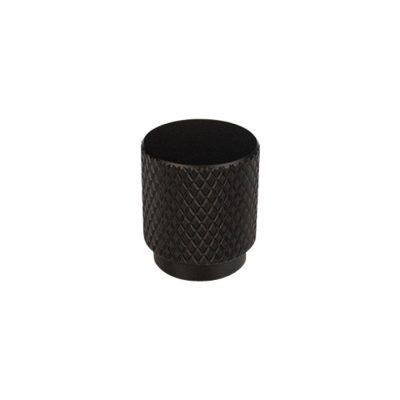 Botón Moleteado de Acero Inoxidable 304 para Muebles 25 mm Color Negro