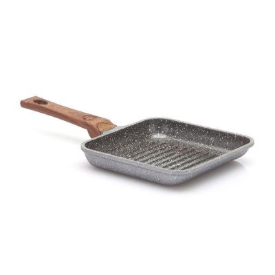 Plancha Grill de 14 x 14 cm con Asa Color Café