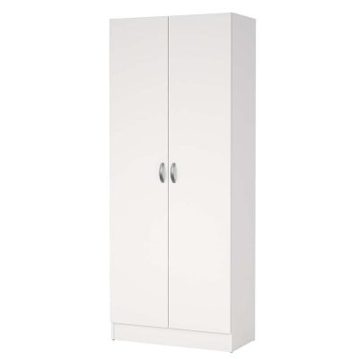 Clóset con 2 Puertas y 5 Repisas Color Blanco 69.2 x 34.6 x 170.4 Cm para Almacenamiento