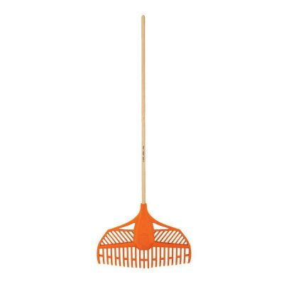 Rastrillo Abanico de Plástico Flexible de 23 Dientes con Mango de Madera 48 Plg