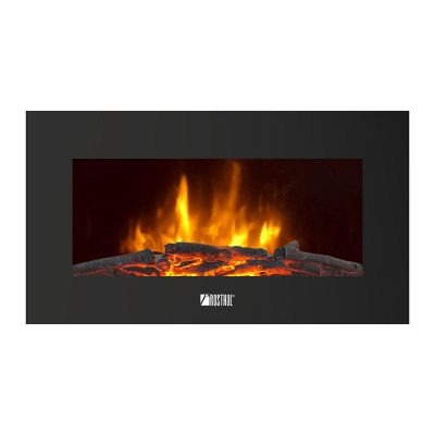 Calefactor Eléctrico Tipo Chimenea 28.6 plg con Control Remoto y Luz LED Color Negro