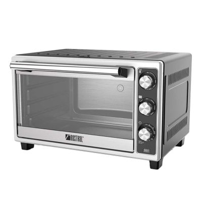 Horno Tostador con Freidora de Aire de 22 L de Acero Inoxidable Color Plateado