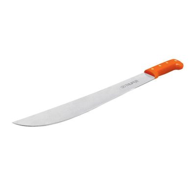 Machete Estándar de Hoja Pulida 18 Plg con Mango Naranja Remachado