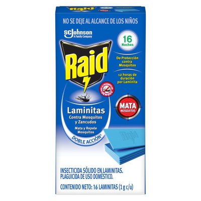 Repelente en Laminitas para Mosquitos y Zancudos Repuesto 16 Unidades