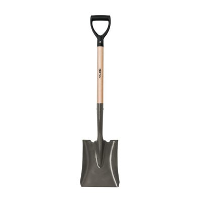 Pala Cuadrada de Acero al Carbono con Mango de Madera con Puño "D" 98 cm