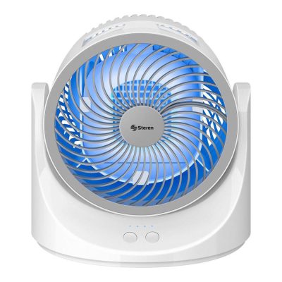 Ventilador de Escritorio de 3 Velocidades con Luz LED Color Blanco