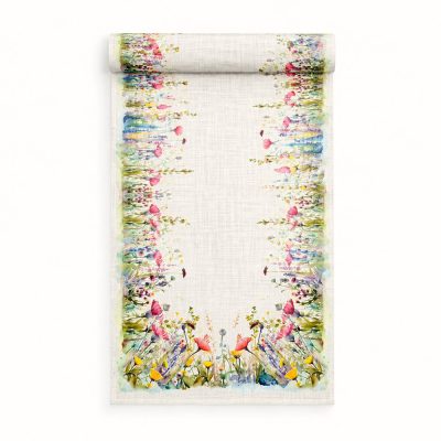 Camino de Mesa con Diseño Flores para Comedor de 150 x 50 cm Multicolor