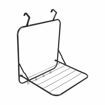 Tendedero de Puerta Metálico Plegable 46 x 41 x 54 cm Carga hasta 10 Kg Color Negro