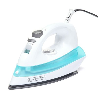 Plancha de Vapor con Rociador y Suela Antiadherente Color Blanco con Verde
