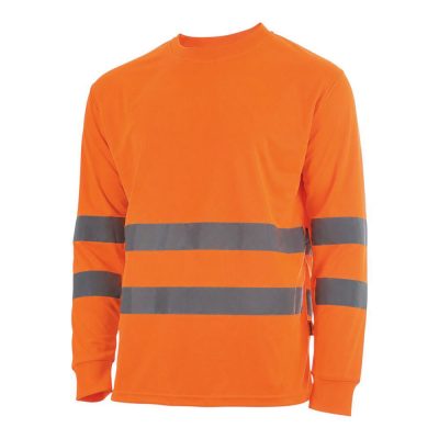 Playera Reflectiva de Alta Visibilidad Manga Larga Naranja - Varias Tallas