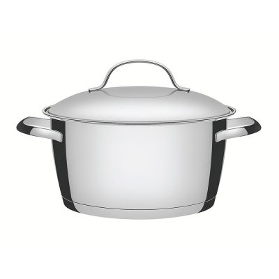 Olla Allegra de 24 cm de Acero Inoxidable Color Plateado