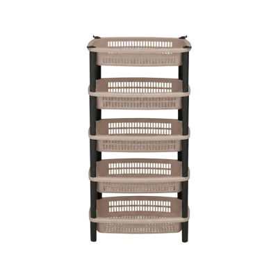 Organizador de Cocina de Plástico con 5 Niveles 107 cm Color Cocoa