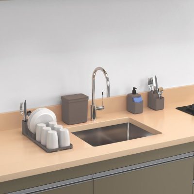Kit para Lavaplatos Gris 4 Pzas