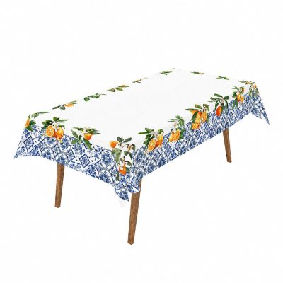 Mantel Rectangular con Diseño Mosaico para Comedor de 180 x 250 cm Azul y Naranja