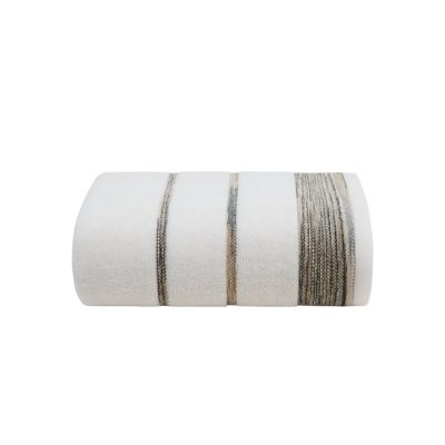 Toalla con Franjas Decorativas Color Marfil - Varios Tamaños