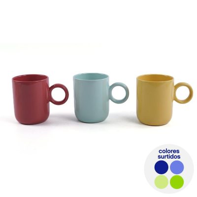 Taza Cerámica de 14 Oz Colores Surtidos