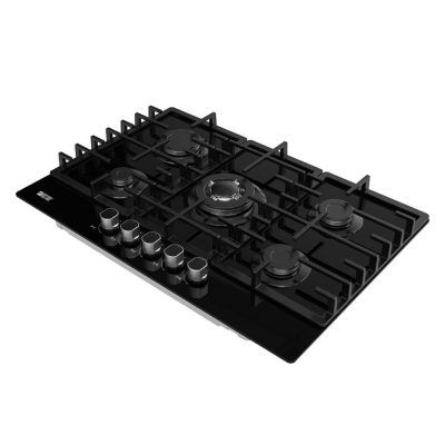 Cooktop a Gas 30 Plg con 5 Quemadores Color Negro