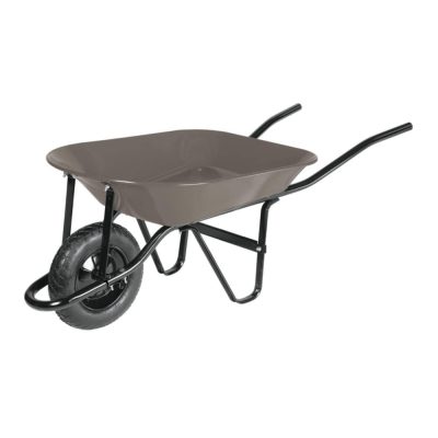 Carretilla de Metal Gris con Llanta Neumática 4.5 Pies³