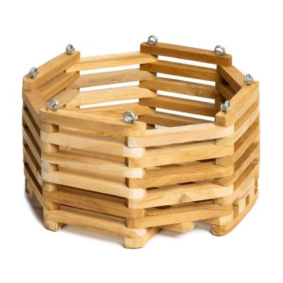 Maceta Colgante Octagonal de Madera No. 10 para Decoración o Arreglos