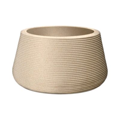 Maceta Riscatto Redonda Baja de Polietileno 35 cm Capacidad 81 Litros Color Beige