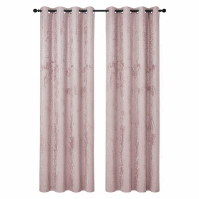 Cortina 140 x 240 cm Tela Velvet Color Rosado