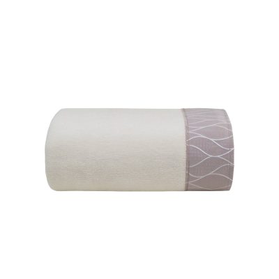 Toalla con Borde Decorativo Color Taupe - Varios Tamaños