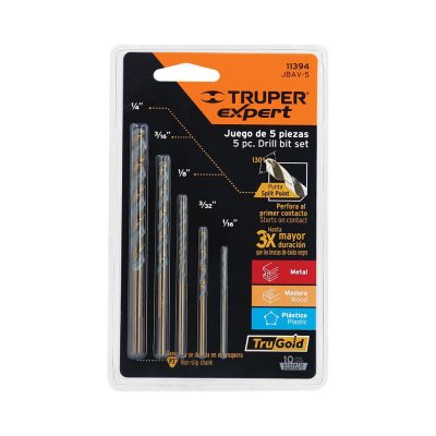 Set de 5 Brocas HSS para Metal y Madera