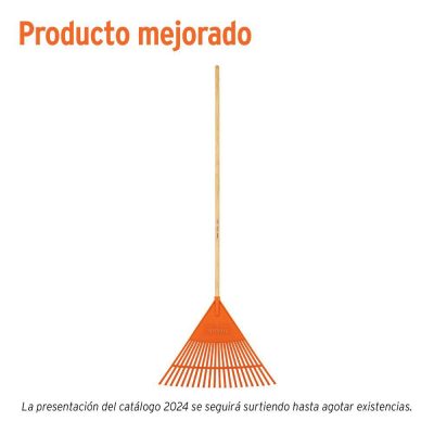 Rastrillo Abanico Plástico 22 Dientes Mango 48 Plg
