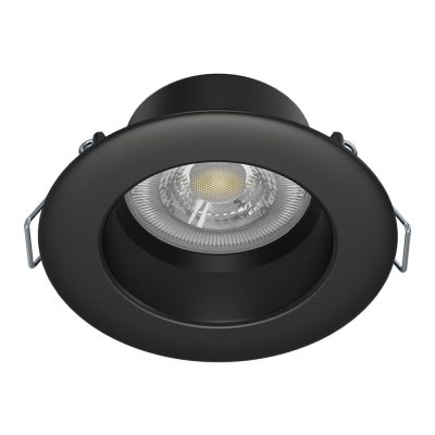Ojo de Buey LED Empotrable de 4 W Luz Cálida Multivoltaje No Atenuable Color Negro