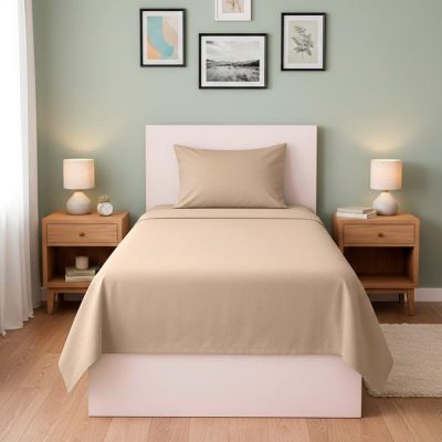 Set de Sábanas Manhattan Color Beige - Varios Tamaños