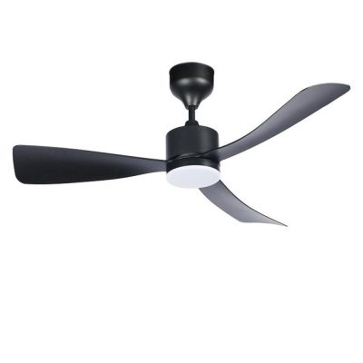 Ventilador de Techo Bribie Negro de 3 Aspas con Luz de 18 W