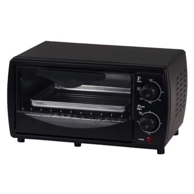 Horno Tostador de 9 L 1000 W con Control de Temperatura y Temporizador Color Negro
