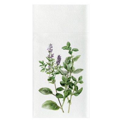 Set de 6 Porta Cubiertos de Papel Tipo Tela 40 x 40 cm con Diseño Lavanda