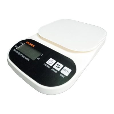 Báscula Digital con Plato de Vidrio Templado para Cocina Color Blanco