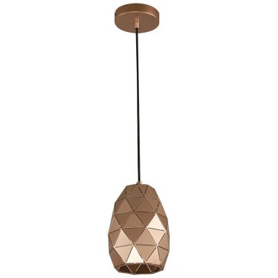Lámpara Colgante de Metal Dorado Base E27 de 40W Tipo Campana 1 Luz