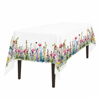 Mantel Rectangular con Diseño Flores para Comedor de 180 x 320 cm Multicolor