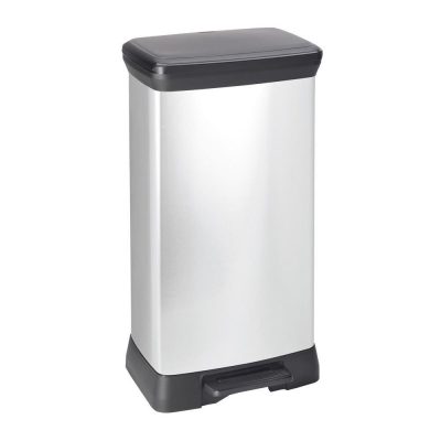 Basurero Plástico con Pedal Rectangular 50 Litros