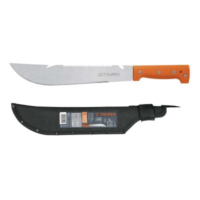 Machete Tipo Rambo Mango Naranja 12 Plg