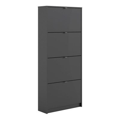 Zapatera de 4 Puertas 70 x 24 x 162 Cm Color Gris