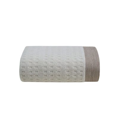 Toalla de Lino con Borde Decorativo Color Dorado - Varios Tamaños