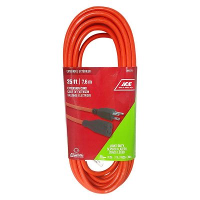 Extensión Eléctrica para Exterior de 7.6 Metros Calibre 16/3 AWG Naranja