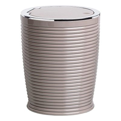 Basurero Elegance de 5 Litros Color Café y Cromo