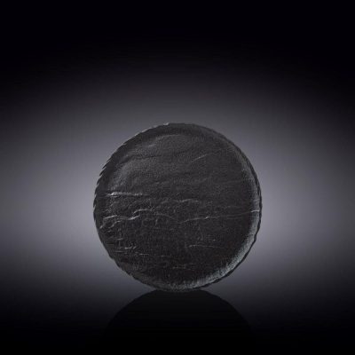 Plato de Porcelana de 7 plg para Postre Color Negro