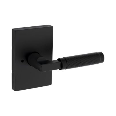 Manija Recta para Baño con Textura Moleteada Acabado Satinado Color Negro