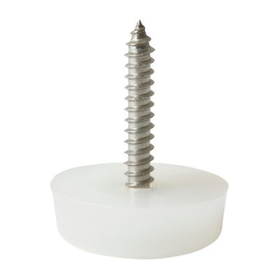 Patines Redondos con Tornillo para Muebles 22 mm 4 Pzas