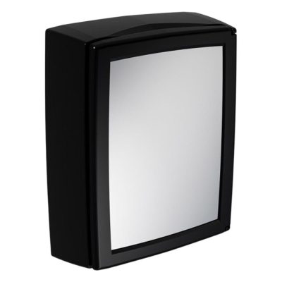Gabinete Botiquín de Baño Plástico con Espejo y Repisas 45 cm Color Negro