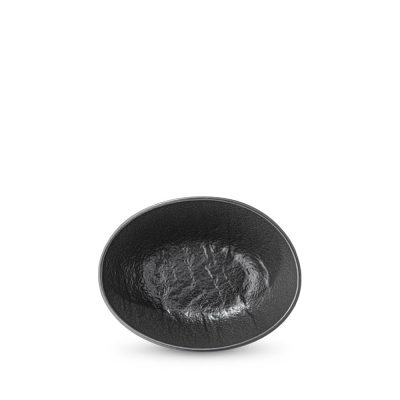 Plato Ovalado Slate de 19.1 Cm para Servir Alimentos Color Negro