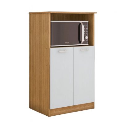 Mueble Auxiliar Orion 110 x 61 x 45 Cm con 2 Puertas Color Blanco y Natural